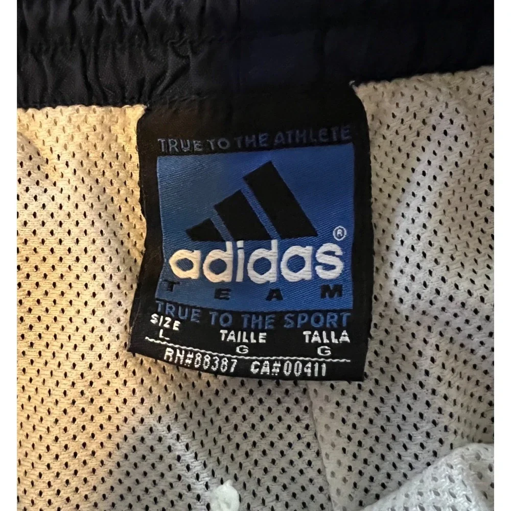 Vintage Adidas Mens‎ Track Pants Team Blue & White Striped Size L